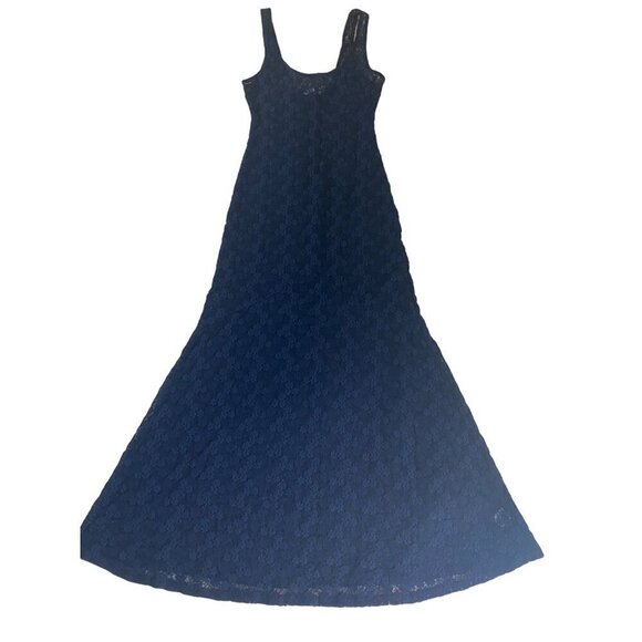 En Creme Women's Blue Sheer Lace Unlined Bohemian Maxi Dress - Medium - Picture 1 of 11